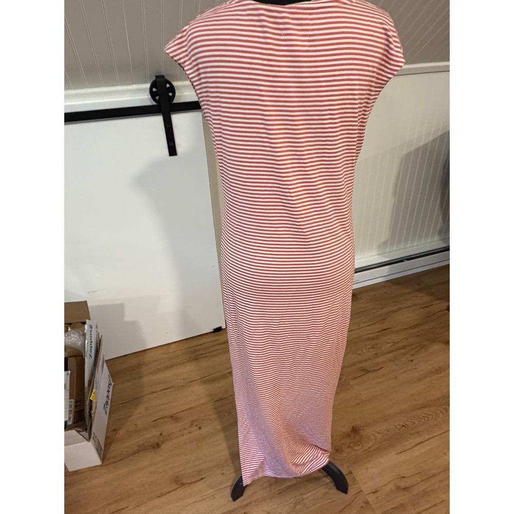 Lou & Grey Womens Red White Striped Maxi Dress Size M Soft Coastal Summer - Picture 4 of 7